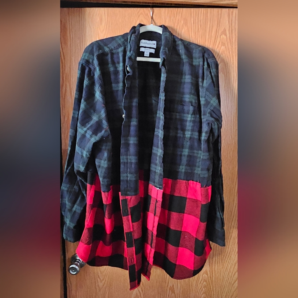 Handmade Flannel Shacket 3x